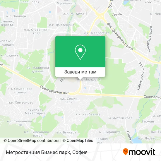 Метростанция Бизнес парк карта