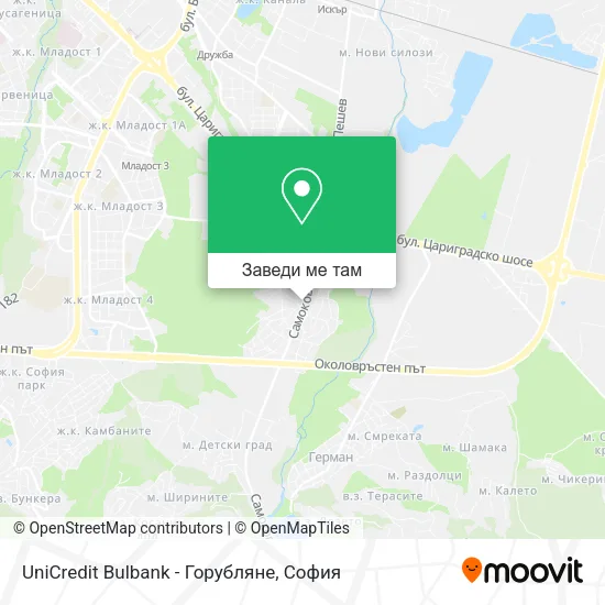 UniCredit Bulbank - Горубляне карта