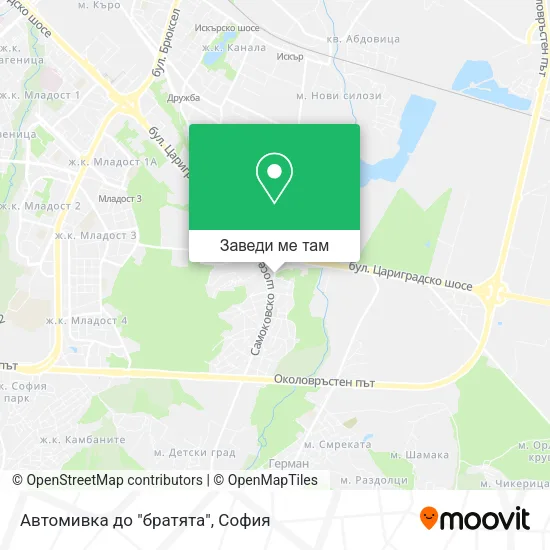 Автомивка до "братята" карта