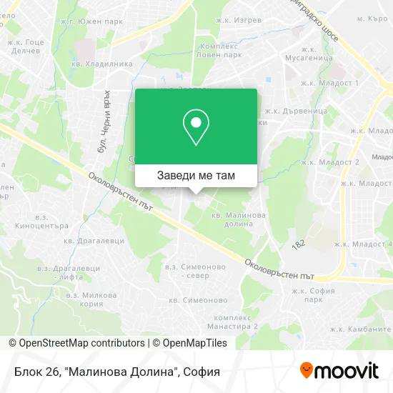 Блок 26, "Малинова Долина" карта