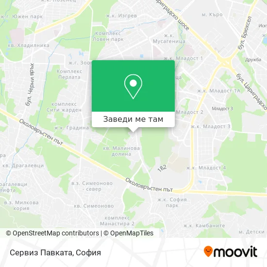 Сервиз Павката карта