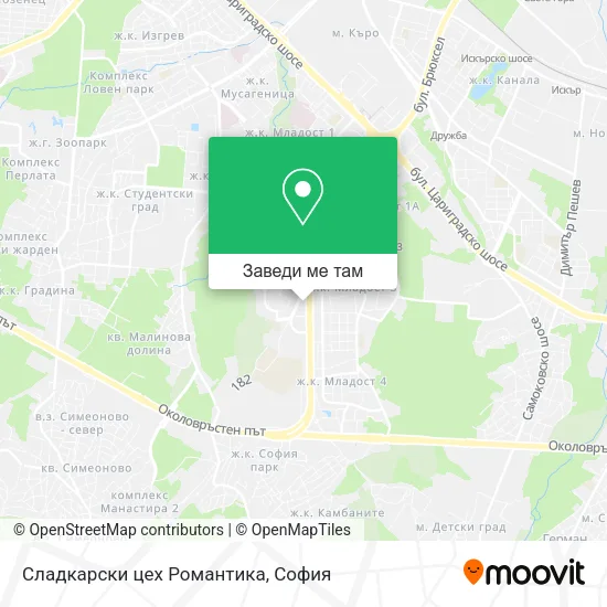 Сладкарски цех Романтика карта