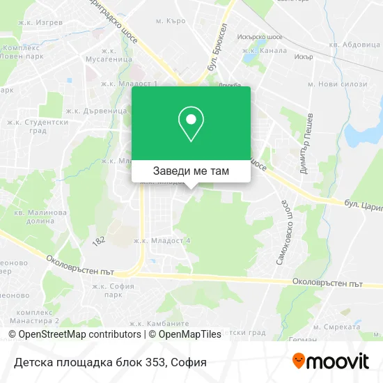 Детска площадка блок 353 карта