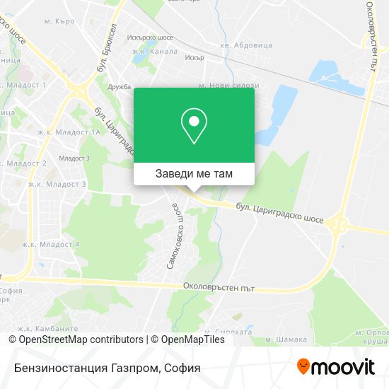 Бензиностанция Газпром карта