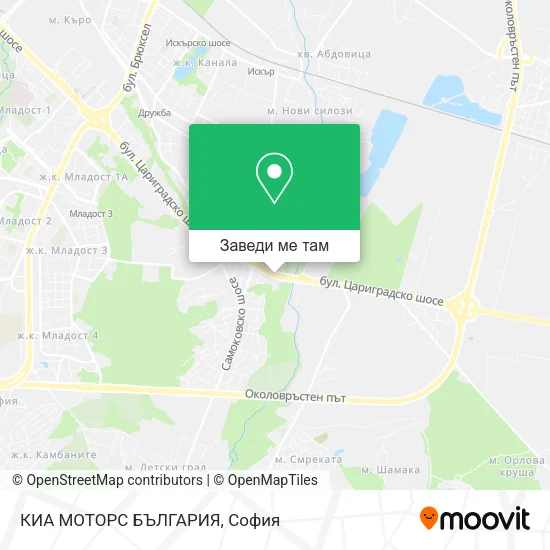 КИА МОТОРС БЪЛГАРИЯ карта
