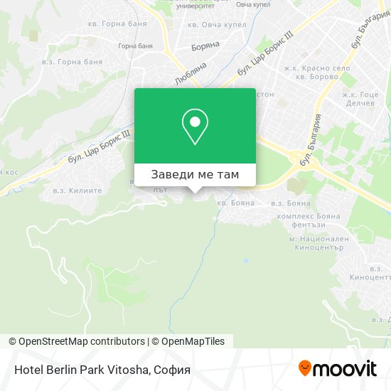 Hotel Berlin Park Vitosha карта