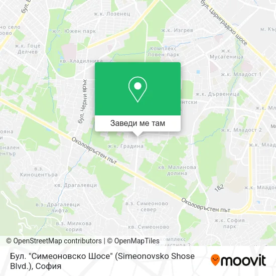 Бул. "Симеоновско Шосе" (Simeonovsko Shose Blvd.) карта