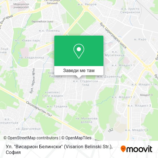 Ул. "Висарион Белински" (Visarion Belinski Str.) карта
