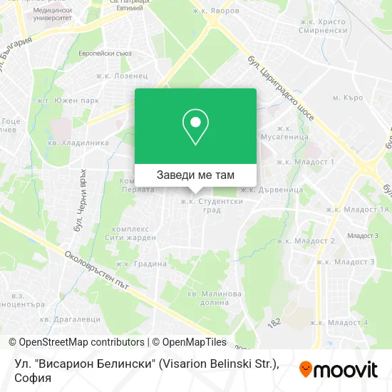 Ул. "Висарион Белински" (Visarion Belinski Str.) карта