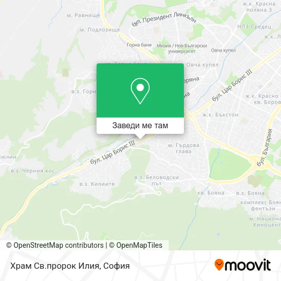 Храм Св.пророк Илия карта