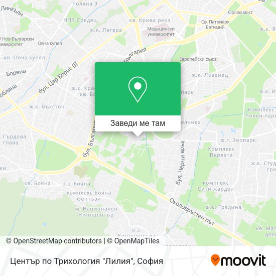 Център по Трихология "Лилия" карта
