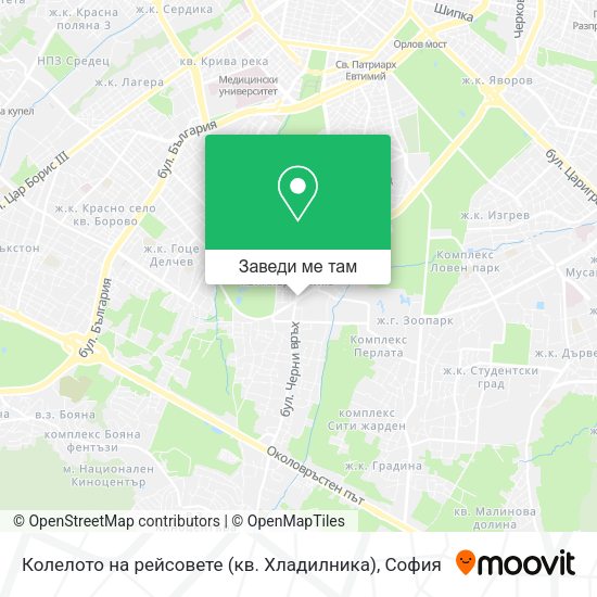 Колелото на рейсовете (кв. Хладилника) карта