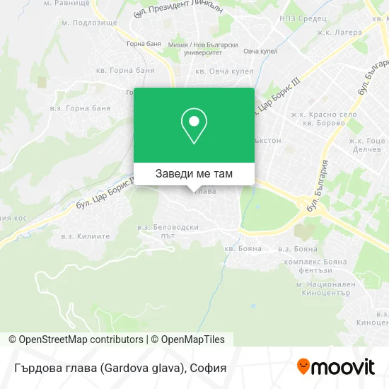 Гърдова глава (Gardova glava) карта
