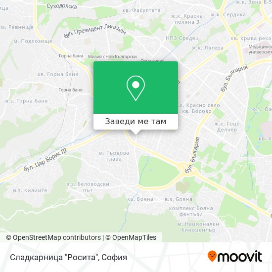 Сладкарница "Росита" карта