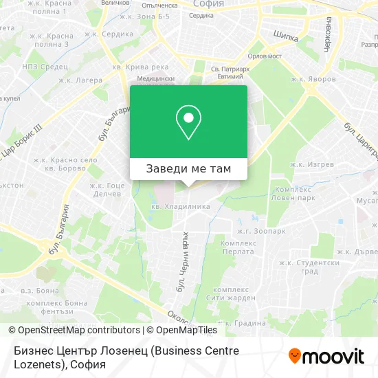 Бизнес Център Лозенец (Business Centre Lozenets) карта