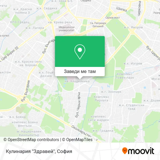 Кулинария "Здравей" карта