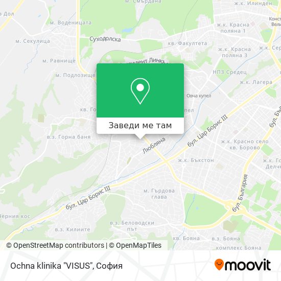 Ochna klinika "VISUS" карта