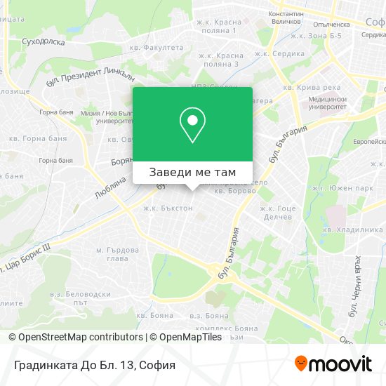 Градинката До Бл. 13 карта