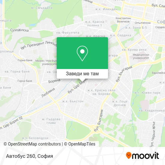 Автобус 260 карта
