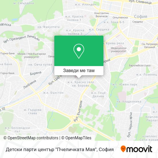 Детски парти център "Пчеличката Мая" карта