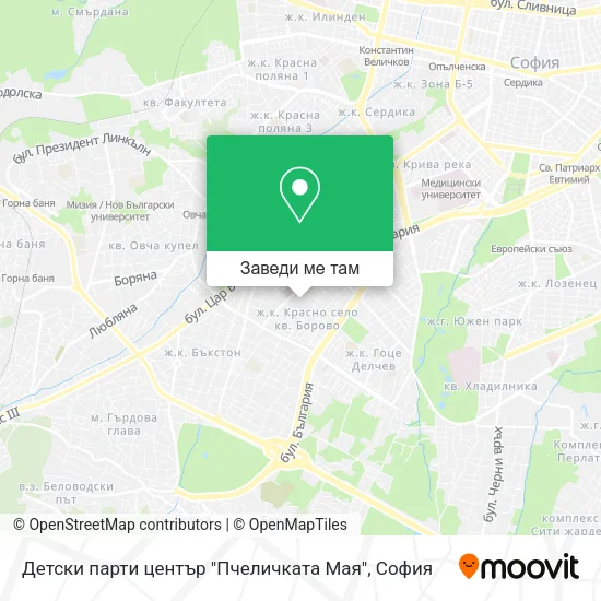 Детски парти център "Пчеличката Мая" карта