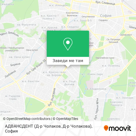 АДВАНСДЕНТ (Д-р Чолаков,  Д-р Чолакова) карта