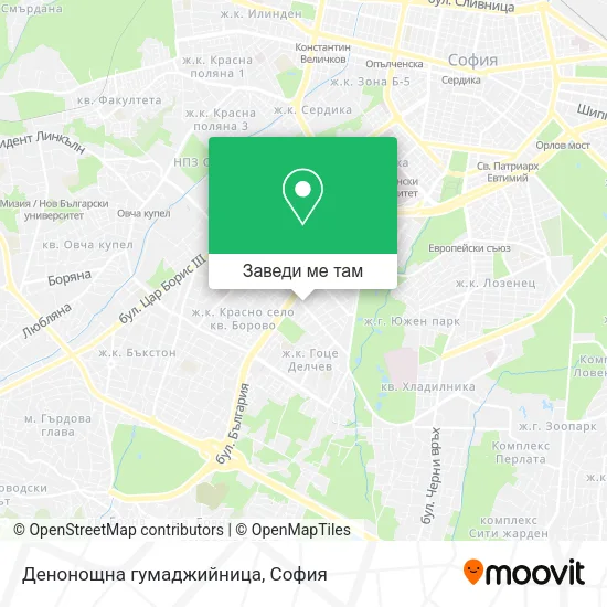 Денонощна гумаджийница карта