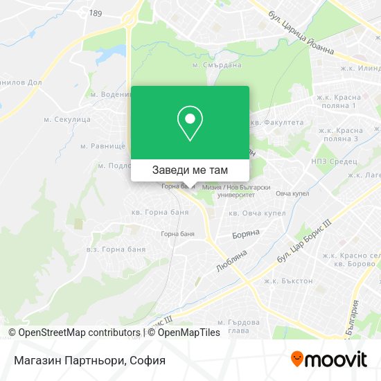 Магазин Партньори карта
