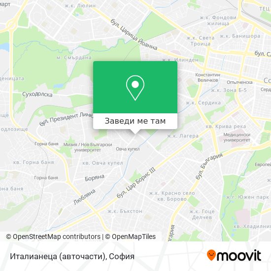 Италианеца (авточасти) карта