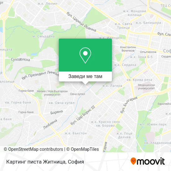 Картинг писта Житница карта