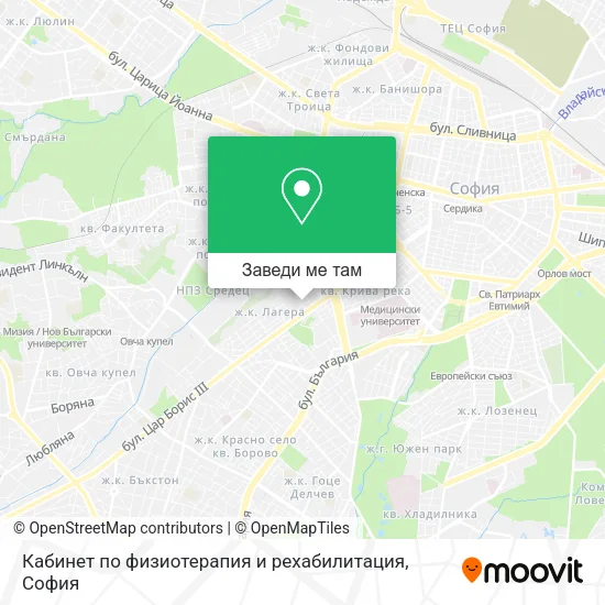 Кабинет по физиотерапия и рехабилитация карта