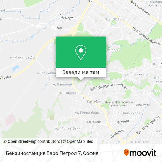 Бензиностанция Евро Петрол 7 карта
