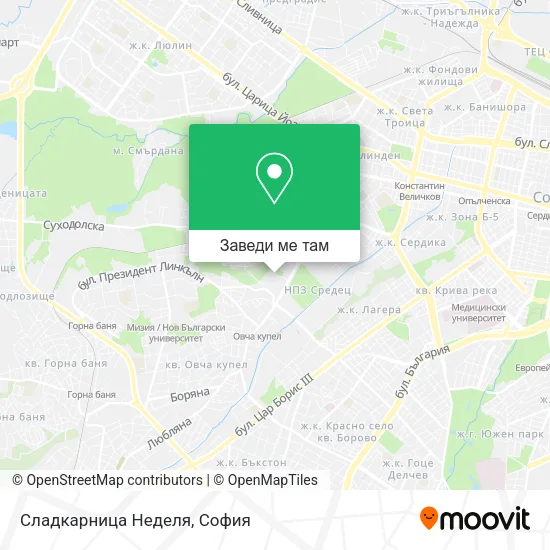 Сладкарница Неделя карта