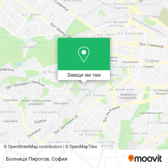 Болница Пирогов карта