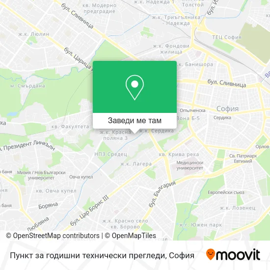 Пункт за годишни технически прегледи карта