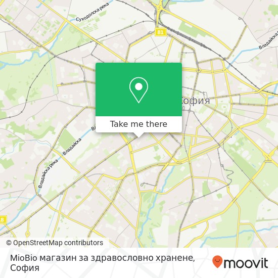 MioBio магазин за здравословно хранене карта
