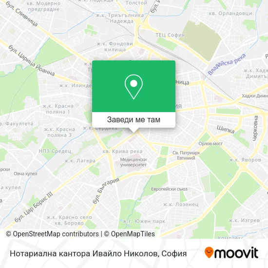 Нотариална кантора Ивайло Николов карта