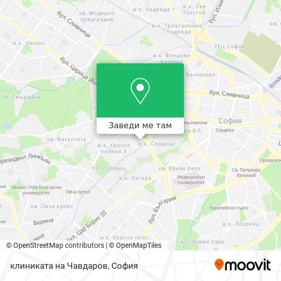 клиниката на Чавдаров карта