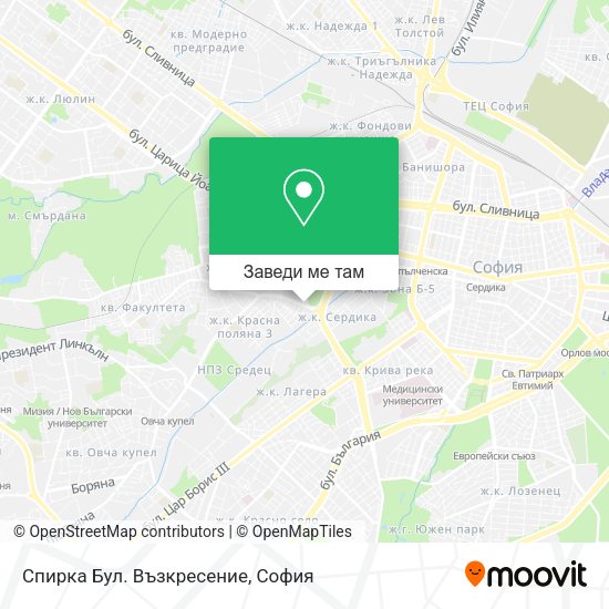 Спирка Бул. Възкресение карта