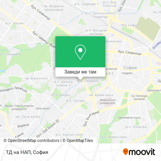 ТД на НАП карта