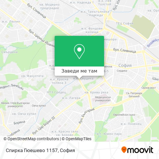 Спирка Гюешево 1157 карта