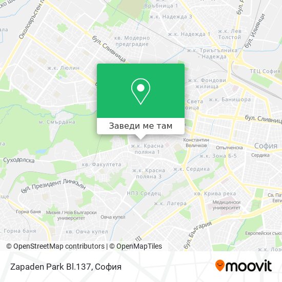 Zapaden Park Bl.137 карта