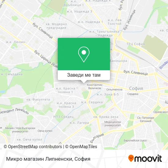 Микро магазин Липненски карта