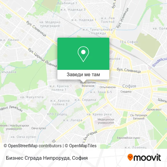 Бизнес Сграда Нипроруда карта