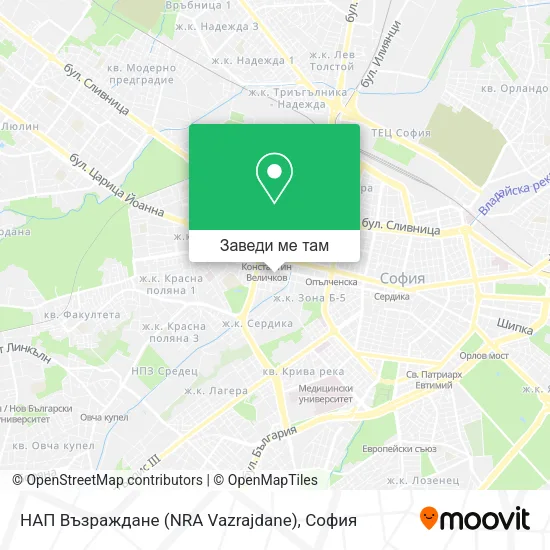 НАП Възраждане (NRA Vazrajdane) карта