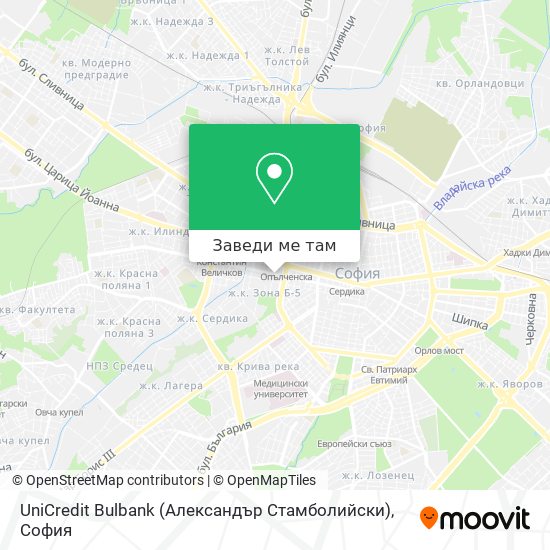 UniCredit Bulbank (Александър Стамболийски) карта