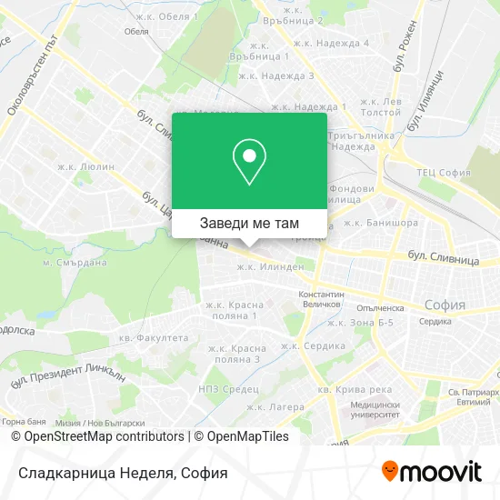 Сладкарница Неделя карта