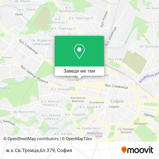 ж.к.Св.Троица,бл.379 карта