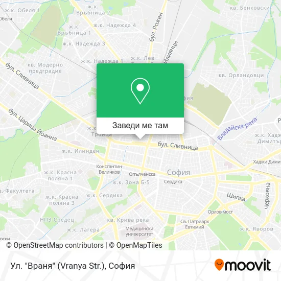 Ул. "Враня" (Vranya Str.) карта