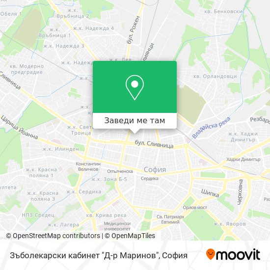 Зъболекарски кабинет "Д-р Маринов" карта